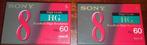 2x Sony Video8 Hi8 cassette P5-60HG – SEALED, Audio, Tv en Foto, Ophalen of Verzenden, 8mm, Camera