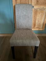 1 teakhouten tafel en 6 stoffen stoelen, Ophalen, Zo goed als nieuw