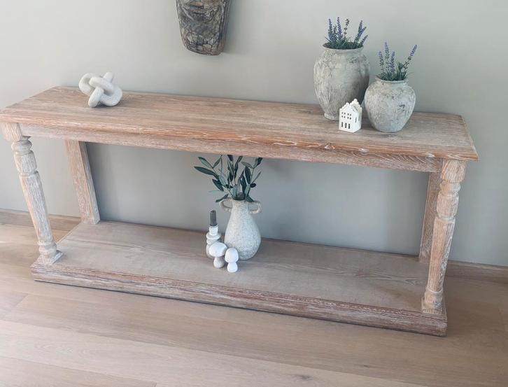 Tv-meubel of console volle eik nieuw, Huis en Inrichting, Tafels | Sidetables, Nieuw, Eikenhout, Ophalen