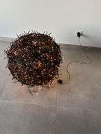 Decoratieve bol in bamboe, Huis en Inrichting, Lampen | Hanglampen, Ophalen, Zo goed als nieuw