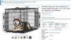 [NEUVE] Cage grand chien (122x74,5x80,5), Ophalen, Hondenkennel, 110 cm of meer, 65 tot 100 cm