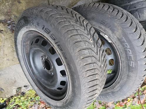 2 pneus sur jantes d'origines "PEUGEOT-CITROEN"., Auto-onderdelen, Banden en Velgen, Banden en Velgen, Winterbanden, 15 inch, 195 mm