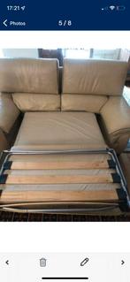 Canapés en cuir italien d’occasion en bon état, Maison & Meubles, Enlèvement ou Envoi, Utilisé