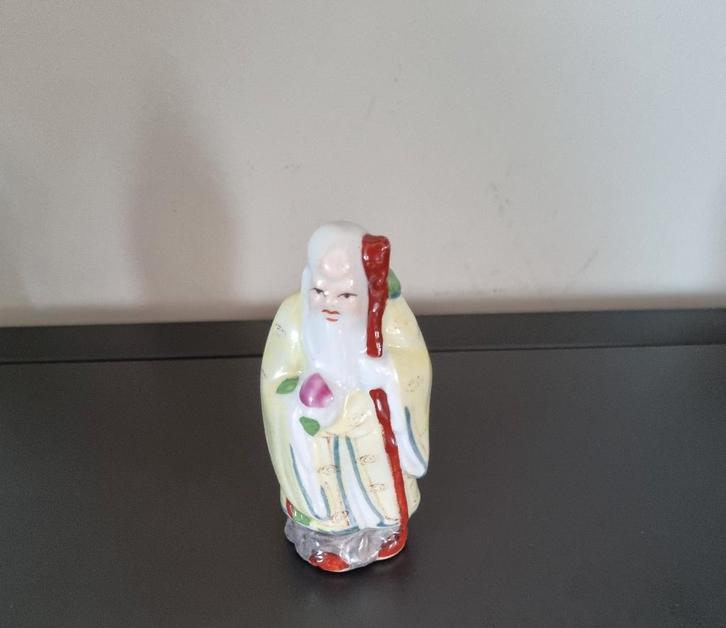 Belle figurine Shou Xing en céramique, Antiquités & Art, Curiosités & Brocante, Envoi