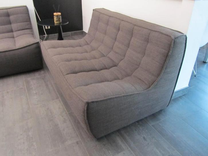 Ethnicraft N701 2-zit stof Eco- kleur moss - Topstaat!, Maison & Meubles, Canapés | Salons, Utilisé, Tissus, Enlèvement