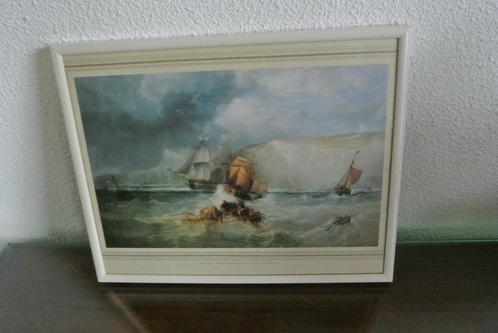 James R.Webb 1825 -1895 Zeegez/Zeeslag Dover/Rotsen, Antiek en Kunst, Kunst | Litho's en Zeefdrukken, Ophalen of Verzenden