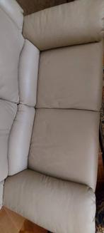 Beige fauteuil + bank, Huis en Inrichting, Zetels | Zetels, Ophalen, Tweepersoons, Zo goed als nieuw, Minder dan 150 cm