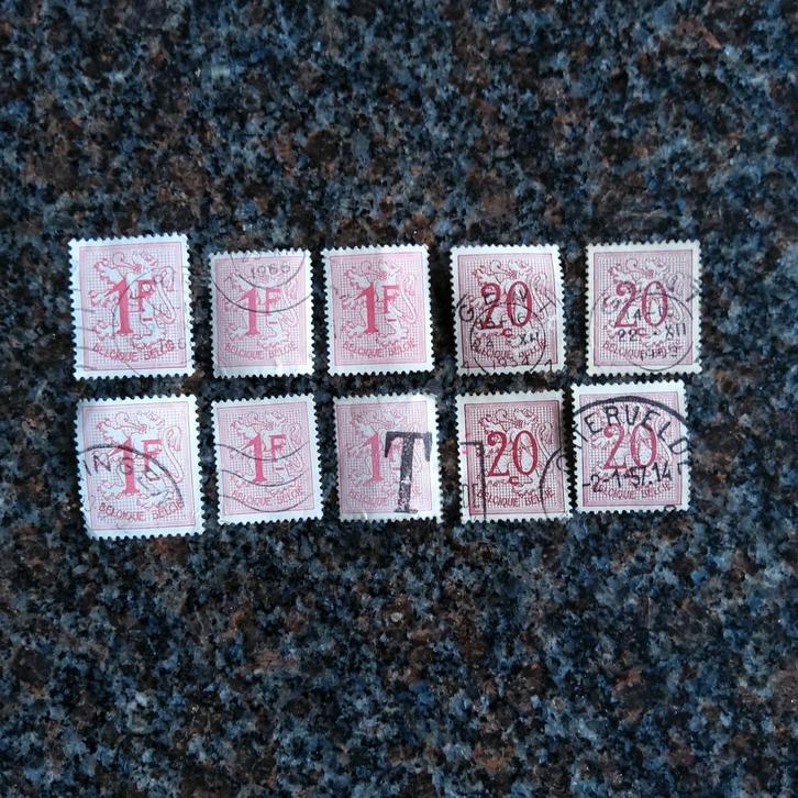 10 Belgische vintage postzegels.Gestempeld jaren 1950 - 60, Postzegels en Munten, Postzegels | Europa | België, Gestempeld, Ophalen of Verzenden
