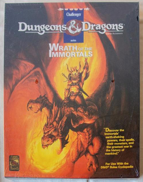 Wrath of the Immortals-D&D Challenger Boxed Game TSR 1992, Hobby & Loisirs créatifs, Wargaming, Comme neuf, Autres types, Enlèvement ou Envoi