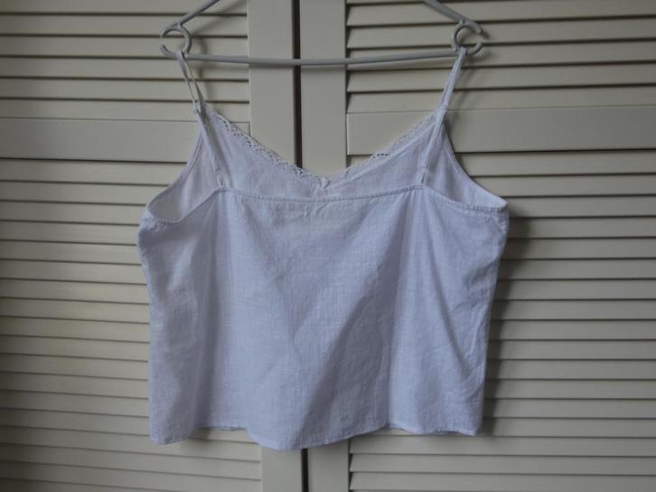 Witte bovenkant, Kleding | Dames, Topjes, Gedragen, Maat 42/44 (L), Wit, Zonder mouw, Ophalen of Verzenden