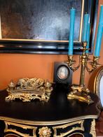 Napoleon III bureau inktpot in verguld brons, Ophalen of Verzenden, Brons
