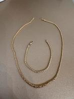 Halsketting met 18k gouden armband, Handtassen en Accessoires, Kettingen, Ophalen, Zo goed als nieuw, Goud, Goud