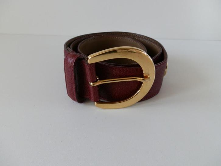 Les Copains riem. Leer., Kleding | Dames, Riemen en Ceinturen, Zo goed als nieuw, 90 tot 100 cm, 3 tot 5 cm, Rood, Echt leder