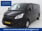 Ford Transit Custom 290 2.2 TDCI L2H1 Trend Dubbele Cabine A, Auto's, Bestelwagens en Lichte vracht, Zwart, Onderhoudsboekje, Te koop