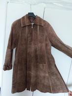 lederen mantel, Kleding | Dames, Ophalen of Verzenden, Maat 42/44 (L), Bruin