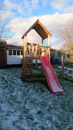 Jungle gym | Speelhuisje met glijbaan, Ophalen, Zo goed als nieuw, Hout