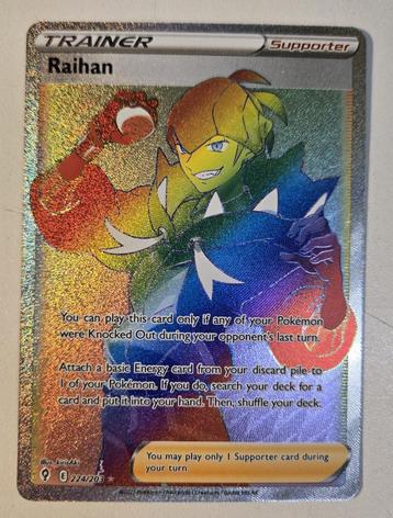  Pokémon Raihan 224/203 – Rainbow Secret Rare – Mint  beschikbaar voor biedingen
