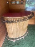 Vintage Rotan rieten Bar + Barkast + planten slang, Antiek en Kunst, Ophalen