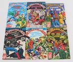 6 Vintage Comic strips - Superhelden, Ophalen of Verzenden, Gelezen