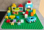 lego duplo groene bouwplaat en blokjes, auto, figuurtjes,..., Ophalen of Verzenden, Gebruikt, Losse stenen, Duplo