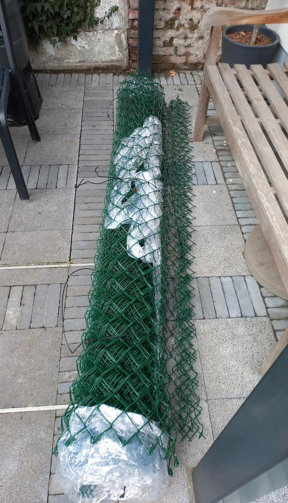 Groene vlechtdraad tuin 2m x 18m Betafence Plasitor, Tuin en Terras, Gaas en Draad, Zo goed als nieuw, Raster, 10 tot 20 meter