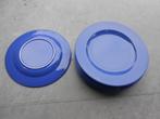 blauwe ronde platte borden Ø 32 cm aantal 8 stuks, Huis en Inrichting, Keuken | Servies, Ophalen of Verzenden, Zo goed als nieuw