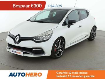 Renault Clio 1.6 TCe Renault Sport Trophy (bj 2015), Auto's, 1618 cc, Gebruikt, Wit, Leder