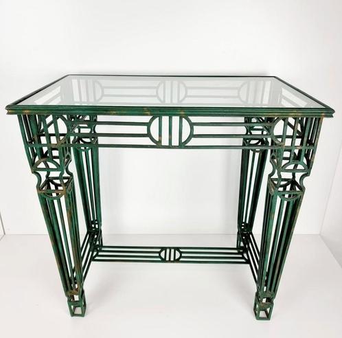unieke Art-Deco bijzettafel van ijzer, met de hand gesmeed, Antiek en Kunst, Antiek | Meubels | Tafels, Ophalen of Verzenden