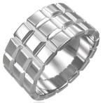 Stalen bandring dames hoogglans, Handtassen en Accessoires, Ringen, IJzer of Staal, Nieuw, Ophalen of Verzenden, 17 tot 18