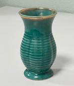 Rare vase vintage VEB Steinbach en céramique turquoise 15 cm, Enlèvement ou Envoi