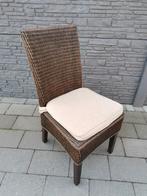 Rieten stoelen met kussen, Huis en Inrichting, Stoelen, Zo goed als nieuw, Ophalen