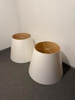 Lampenkap wit glanzend plastic fitting E27 2st beschikbaar, Huis en Inrichting, Lampen | Lampenkappen, Ophalen, Wit, Rond, Zo goed als nieuw