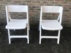 2 Opklapstoelen (prijs samen) (nr4632), Tuin en Terras, Tuinstoelen, Ophalen, Zo goed als nieuw, Kunststof, Inklapbaar
