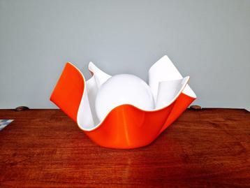 Grote Fazzoletto-lamp in opaline en acryl, 1960 beschikbaar voor biedingen