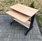 Compact bureau op wielen - uitschuifbaar toetsenbordplateau, Huis en Inrichting, Ophalen of Verzenden, Zo goed als nieuw