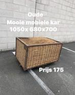 Chariot mobile vintage en osier, Maison & Meubles, Comme neuf, Enlèvement ou Envoi