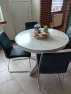 Tables ronde blanche  + 6 chaises, Maison & Meubles, Maison & Meubles | Autre, Comme neuf, Enlèvement