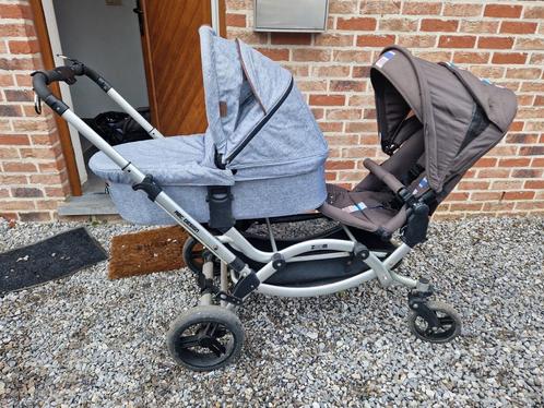 Dubbele kinderwagen met ABC-design, Kinderen en Baby's, Tweelingen en Meerlingen, Gebruikt, Kinderwagen of Buggy, Ophalen
