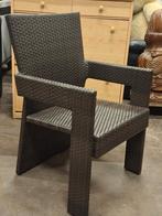 Rieten design stoelen Antraciet kleur, Ophalen, Gebruikt