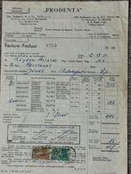 Oude factuur met takszegel taksplaat taks, Ophalen of Verzenden