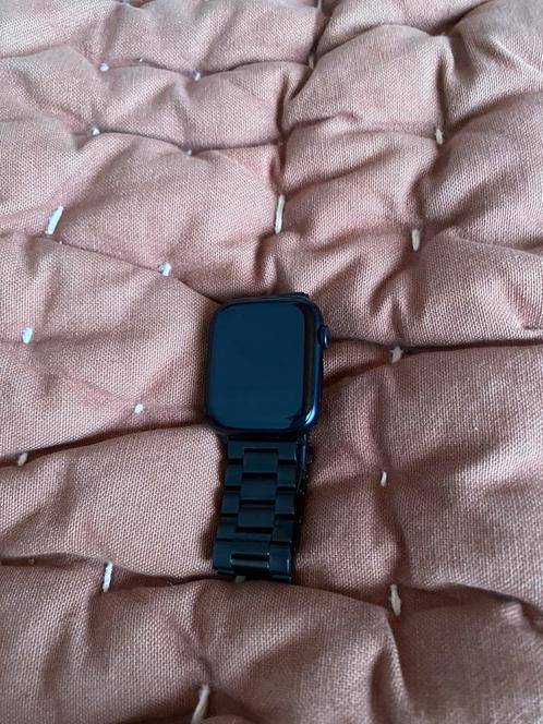 Apple Watch Series 9 – 45mm Zwart, Handtassen en Accessoires, Smartwatches, Zo goed als nieuw, iOS, Zwart, Afstand, Calorieverbanding