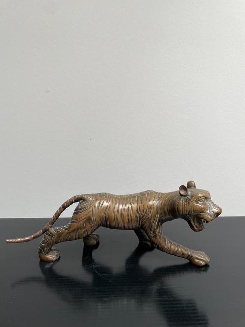 Antieke bronzen tijger *ZELDZAAM*, Antiek en Kunst, Antiek | Brons en Koper, Brons, Ophalen of Verzenden