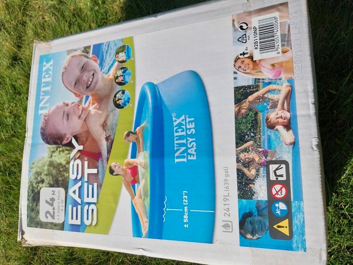 Zwembad 2.4 Intex Easy Set + pomp + toebehoren, Tuin en Terras, Zwembaden, Gebruikt, Ophalen