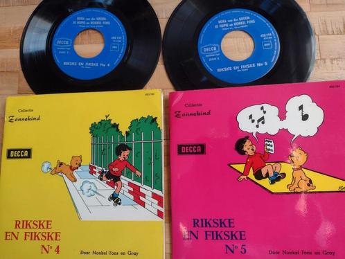 retro: RIKSKE EN FIKSKE 4 + 5: vinyl single + stripverhaal, Cd's en Dvd's, Vinyl Singles, Zo goed als nieuw, Single, Overige genres