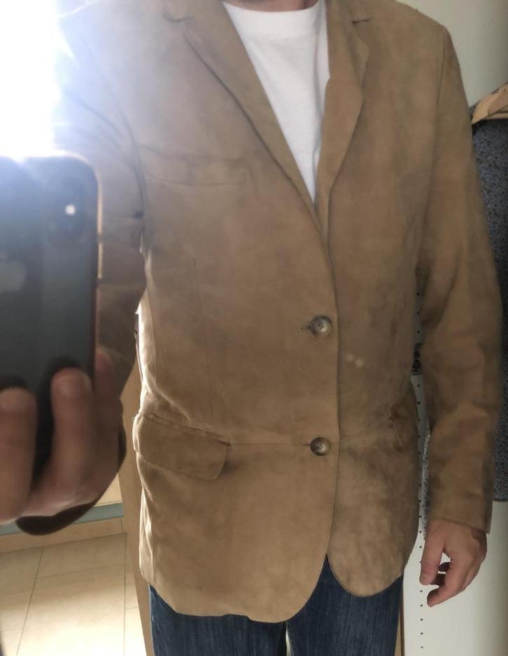 Suede leren jack van Butch Tailors — Maat 48 — Nieuwstaat, Kleding | Heren, Kostuums en vesten, Zo goed als nieuw, Maat 48/50 (M)