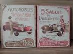 Vintage affiches op doek autosalon, Ophalen, Minder dan 50 cm, Gebruikt, 50 tot 75 cm