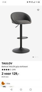 3 grijze barkrukken, Ophalen, Zo goed als nieuw