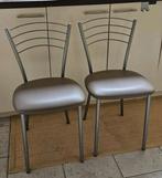2 keukenstoelen (tafel optioneel), Huis en Inrichting, Stoelen, Ophalen, Twee, Bruin, Metaal