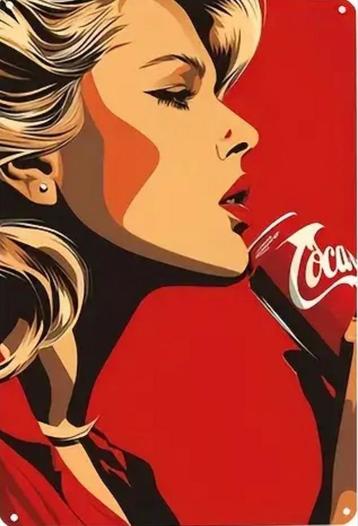 Reclamebord vintage Coca Cola (3) - mancave poolhouse nieuw beschikbaar voor biedingen