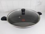 Tefal wok 36cm met glazen deksel, Huis en Inrichting, Keuken | Potten en Pannen, Ophalen, Gebruikt, Wok, Keramische plaat
